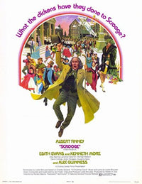 Scrooge Movie Poster Print featuring classic holiday film design.