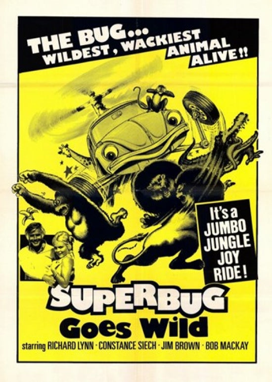 Superbug Goes Wild Movie Poster Print featuring colorful animation.