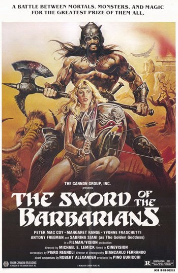 Sword of the Barbarians Movie Poster Print capturing epic adventure.