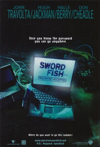 Swordfish Movie Poster Print showcasing cinematic art.