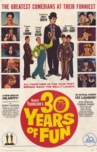 30 Years of Fun Movie Poster Print celebrating cinema history.