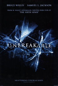 Unbreakable Movie Poster Print showcasing dramatic artwork.