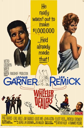 The Wheeler Dealers Movie Poster Print featuring vibrant colors and classic design.