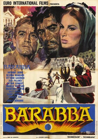 Barabbas Movie Poster Print showcasing dramatic cinema art.