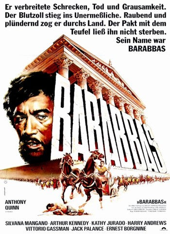 Barabbas Movie Poster Print showcasing the dramatic story of redemption.