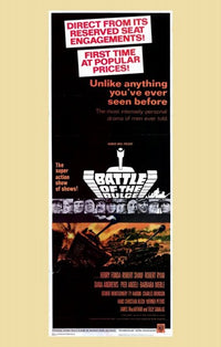 Battle of the Bulge Movie Poster Print showcasing historical war imagery.