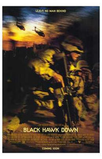 Black Hawk Down Movie Poster Print showcasing military action