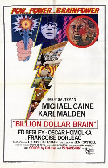 Billion Dollar Brain Movie Poster Print showcasing classic film artwork.