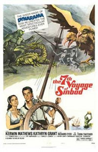 The Seventh Voyage of Sinbad movie poster print artwork.