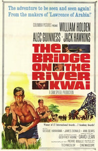 Bridge on the River Kwai Movie Poster Print showcasing classic cinema.