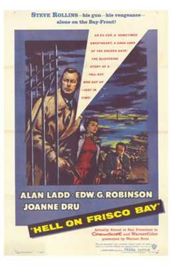 Hell on Frisco Bay Movie Poster Print showcasing classic cinema artwork.