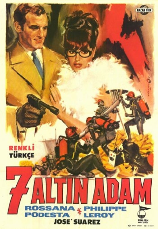 Seven Golden Men Movie Poster Print showcasing cinematic art.