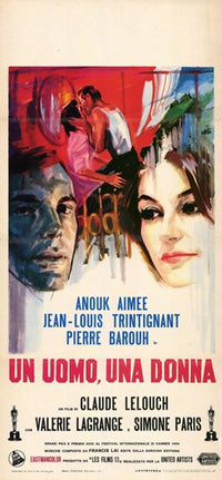 A Man and a Woman Movie Poster showcasing classic film art.