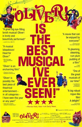 Oliver Movie Poster Print showcasing classic cinema art.