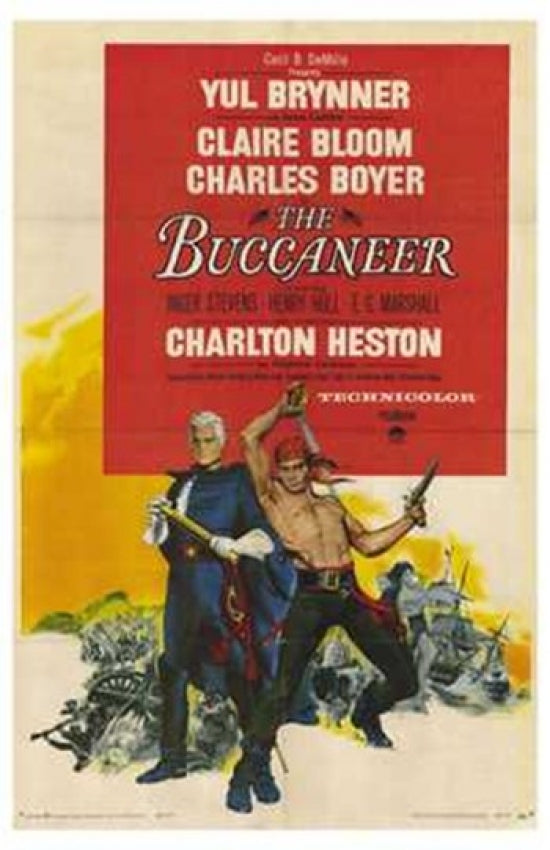 The Buccaneer Movie Poster Print featuring vibrant artwork.