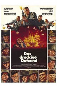 The Dirty Dozen Movie Poster Print showcasing classic war film action.