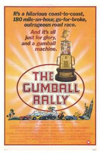 The Gumball Rally Movie Poster Print showcasing classic car racing.