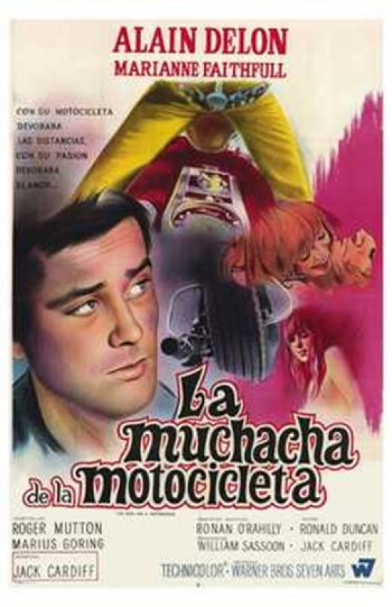 The Girl on a Motorcycle Movie Poster Print featuring iconic film imagery.