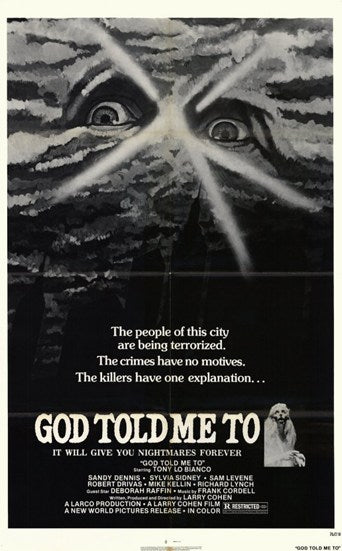 God Told Me To Movie Poster Print featuring captivating cinematic artwork.