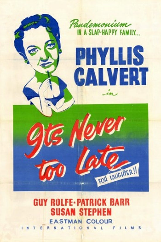 It's Never Too Late Movie Poster Print displaying vibrant imagery.