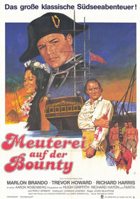 Mutiny on the Bounty Movie Poster Print showcasing cinematic history.