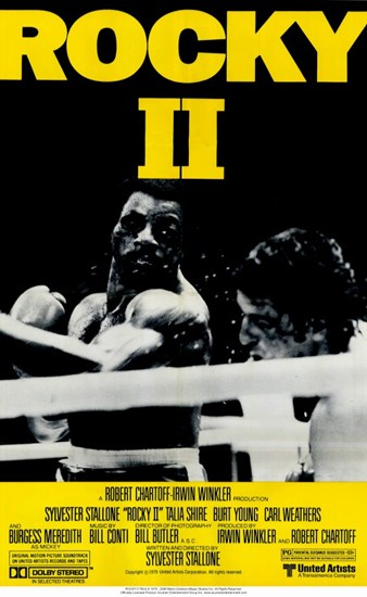 Rocky 2 Movie Poster featuring iconic sequel artwork.