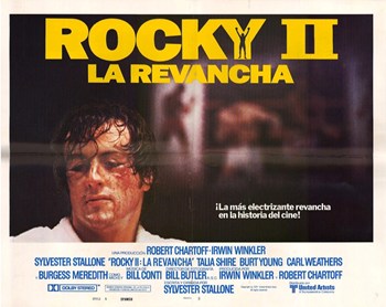 Rocky 2 Movie Poster Print displayed in vibrant colors, 11x17 size.
