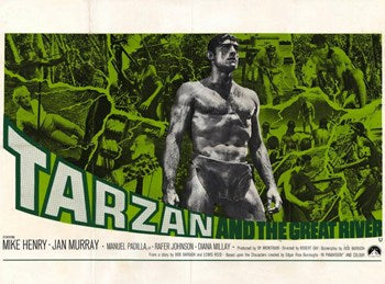 Tarzan and the Great River Style B Movie Poster 11x17
