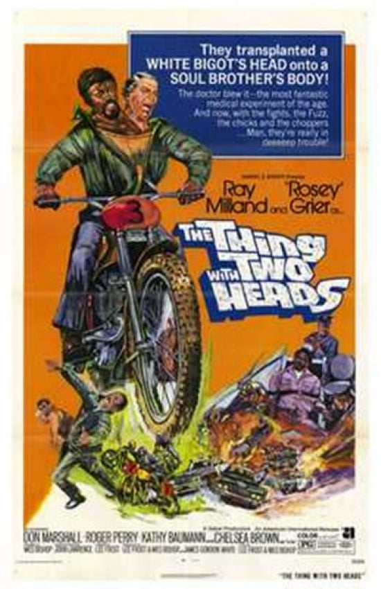 The Thing with Two Heads Movie Poster Print showcasing unique artwork.