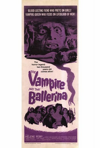 The Vampire and the Ballerina Movie Poster Print showcasing a ballerina and vampire theme.