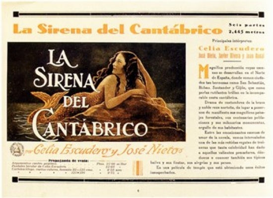 Sirena Del Cantabrico Movie Poster Print - 11 x 17 inches