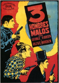 Three Bad Men Movie Poster Print showcasing classic cinema art.