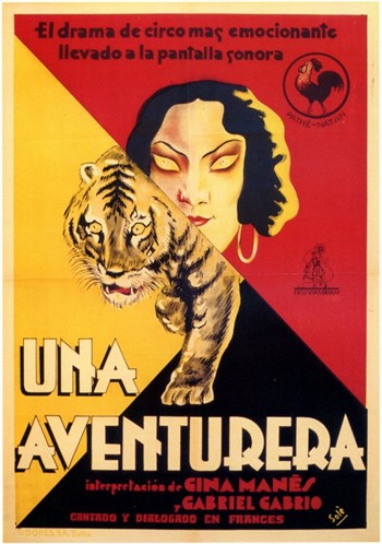 Una Aventurera Movie Poster Print showcasing classic cinema.