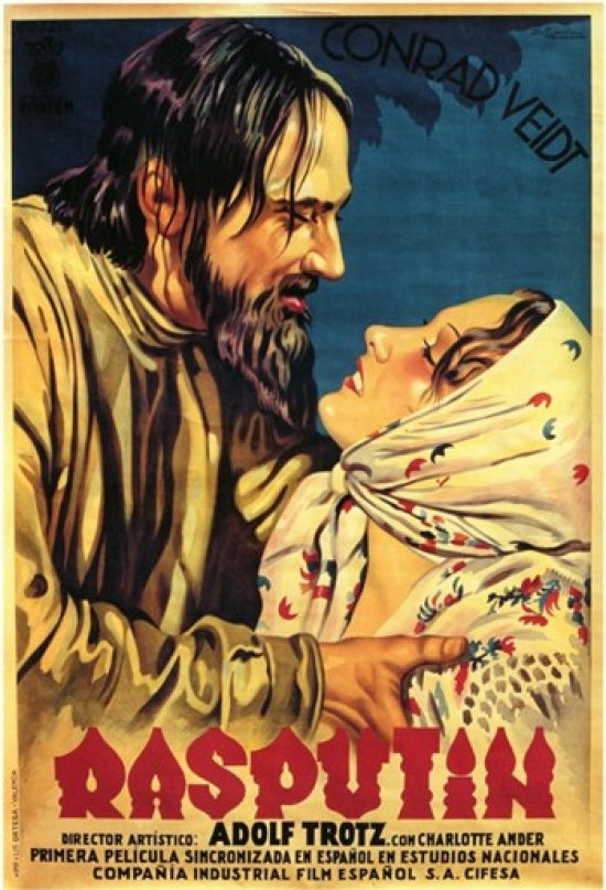 Rasputin Movie Poster Print featuring a captivating historical figure.