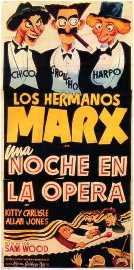 A Night At The Opera Movie Poster Print showcasing classic cinema art.