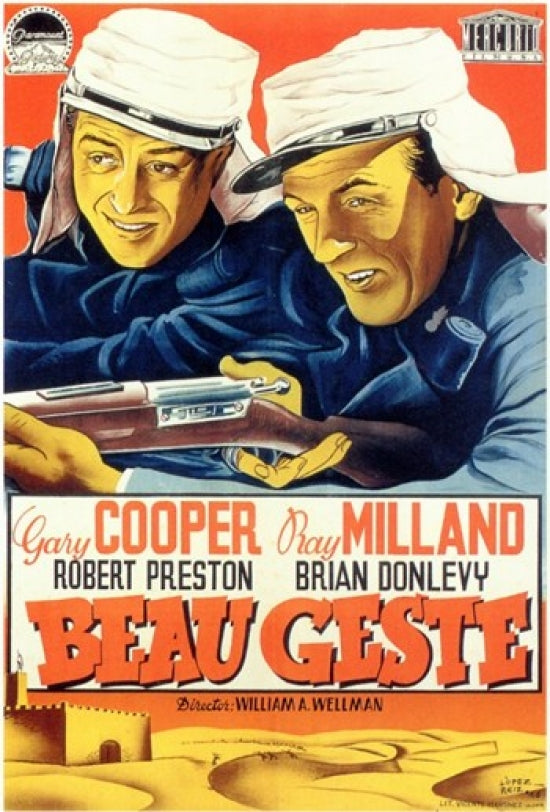 Beau Geste Movie Poster Print showcasing classic film art.