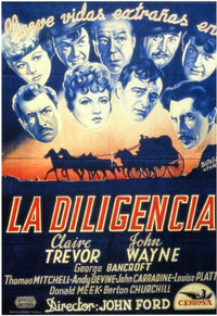 Stagecoach Movie Poster Print showcasing classic Western film art.
