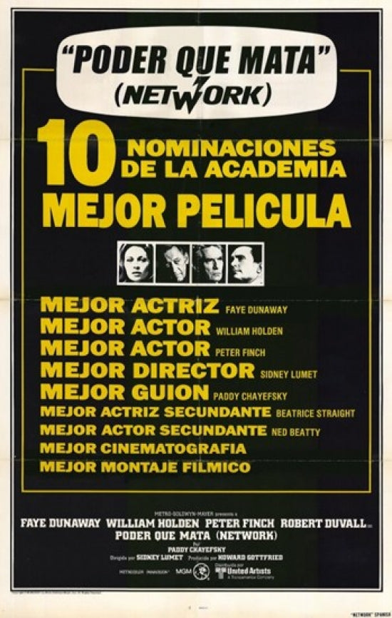 Network Movie Poster Print showcasing iconic film artwork.