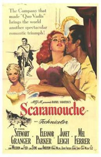 Scaramouche Movie Poster Print showcasing classic film art.