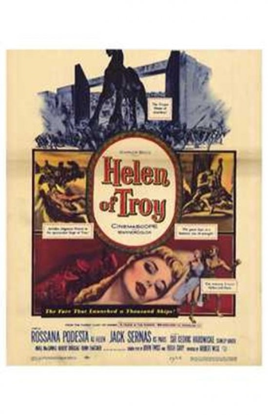 Helen of Troy Movie Poster Print showcasing classic film artwork.