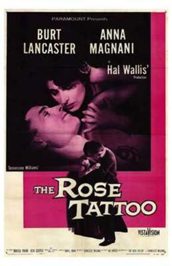 Rose Tattoo Movie Poster showcasing vibrant colors and dramatic imagery.