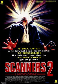 Scanners 2: The New Order Movie Poster featuring intense sci-fi imagery.