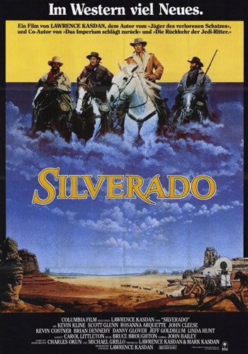 Silverado Movie Poster showcasing classic western film artwork.