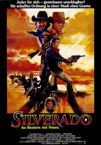Silverado Movie Poster Print featuring classic western film art.