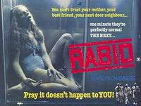 Rabid Movie Poster Print featuring horror film artwork, 11 x 17.