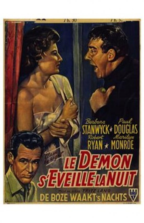 Clash By Night Movie Poster Print featuring classic film noir design.