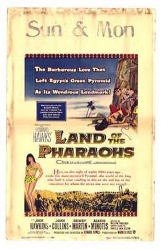 Land of the Pharaohs Movie Poster Print showcasing ancient Egypt