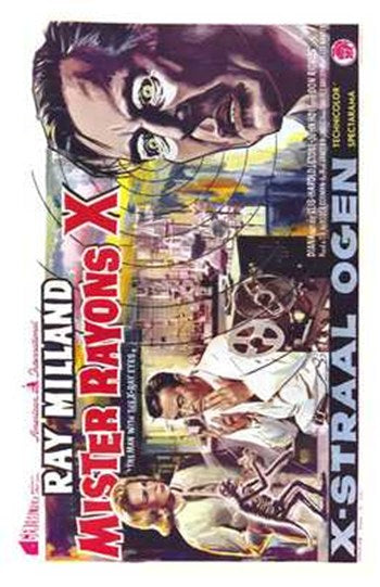 X the Man with X-Ray Eyes Movie Poster print showcasing classic film art.