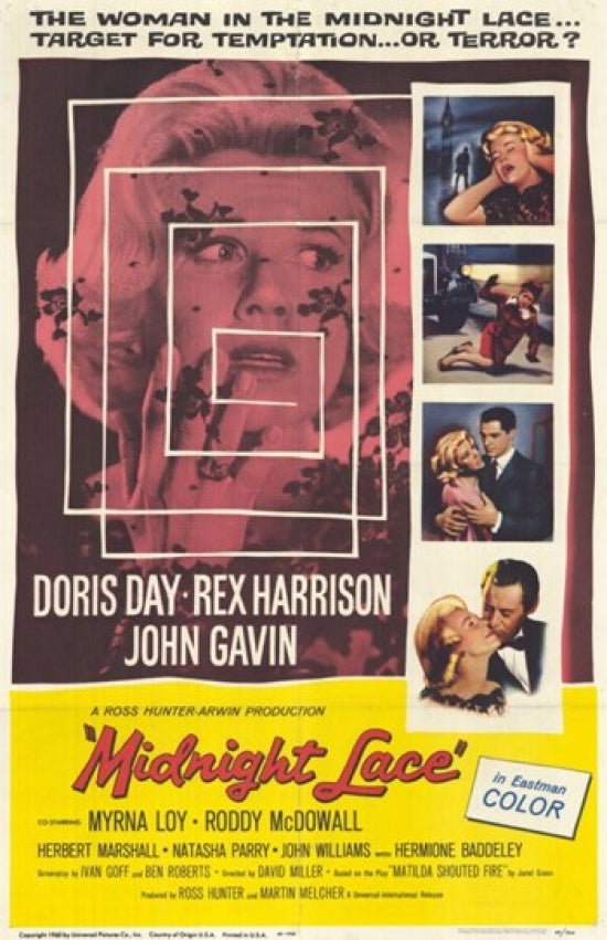 Midnight Lace Movie Poster Print featuring classic cinematic imagery.