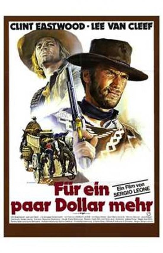 For a Few Dollars More Movie Poster Print featuring Clint Eastwood.